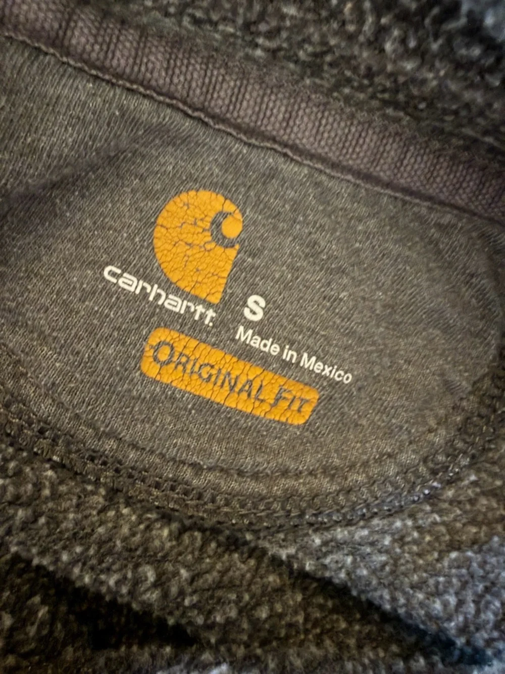 Carhartt Men's Hooded Pullover Sweatshirt in Gray, Size S - Picture 3 of 7